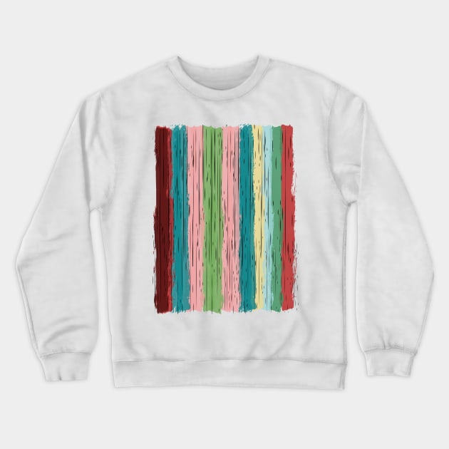 coloured wood Pattern Crewneck Sweatshirt by BeatyinChaos